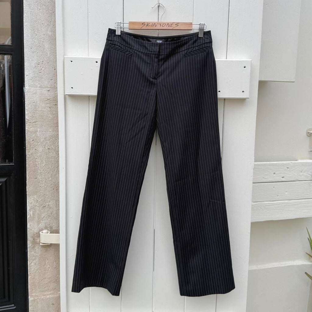 Vintage Striped Tailored Pants