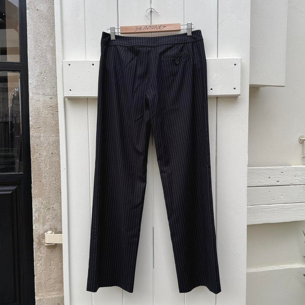 Vintage Striped Tailored Pants