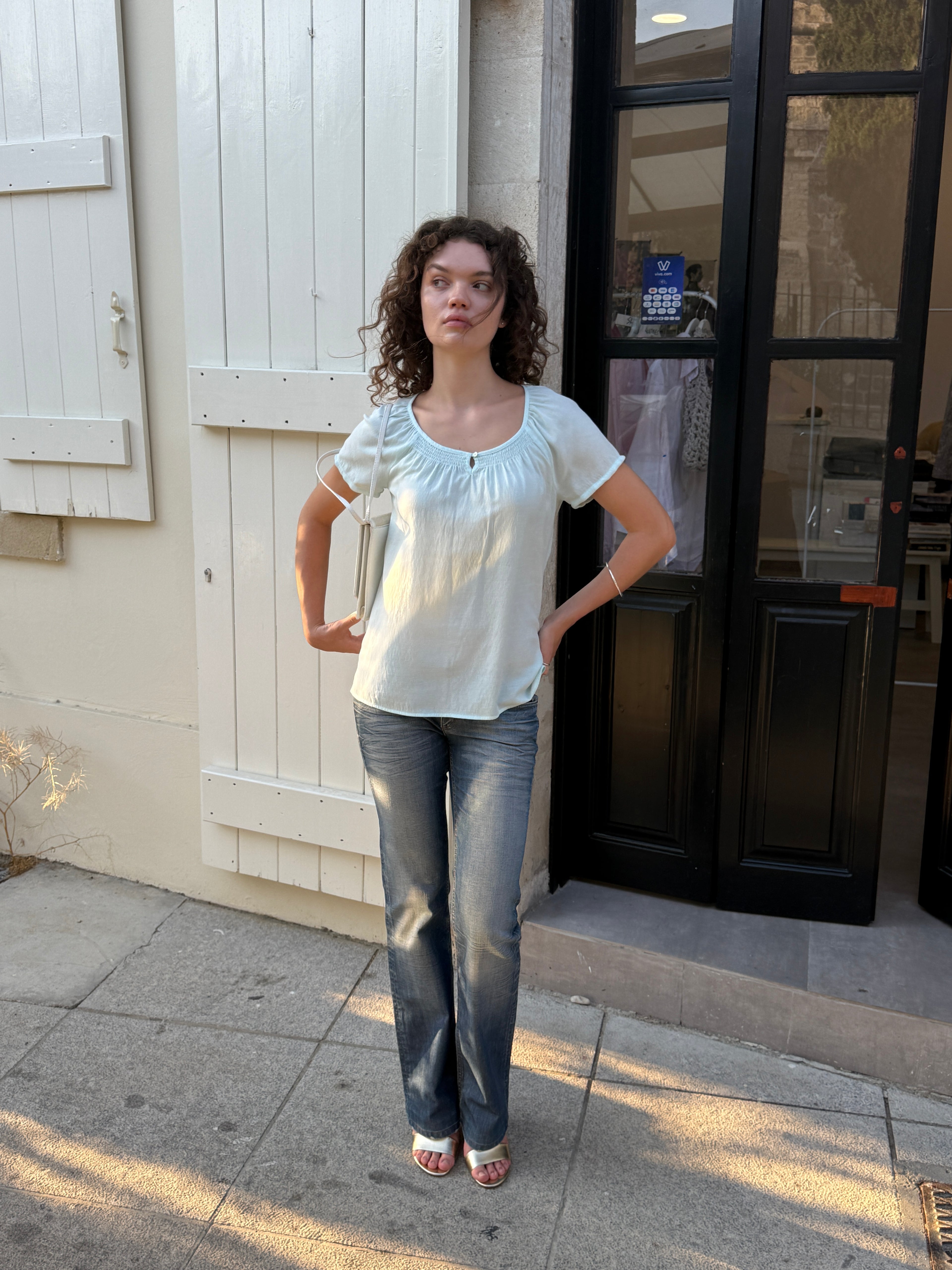 Aqua light summer top
