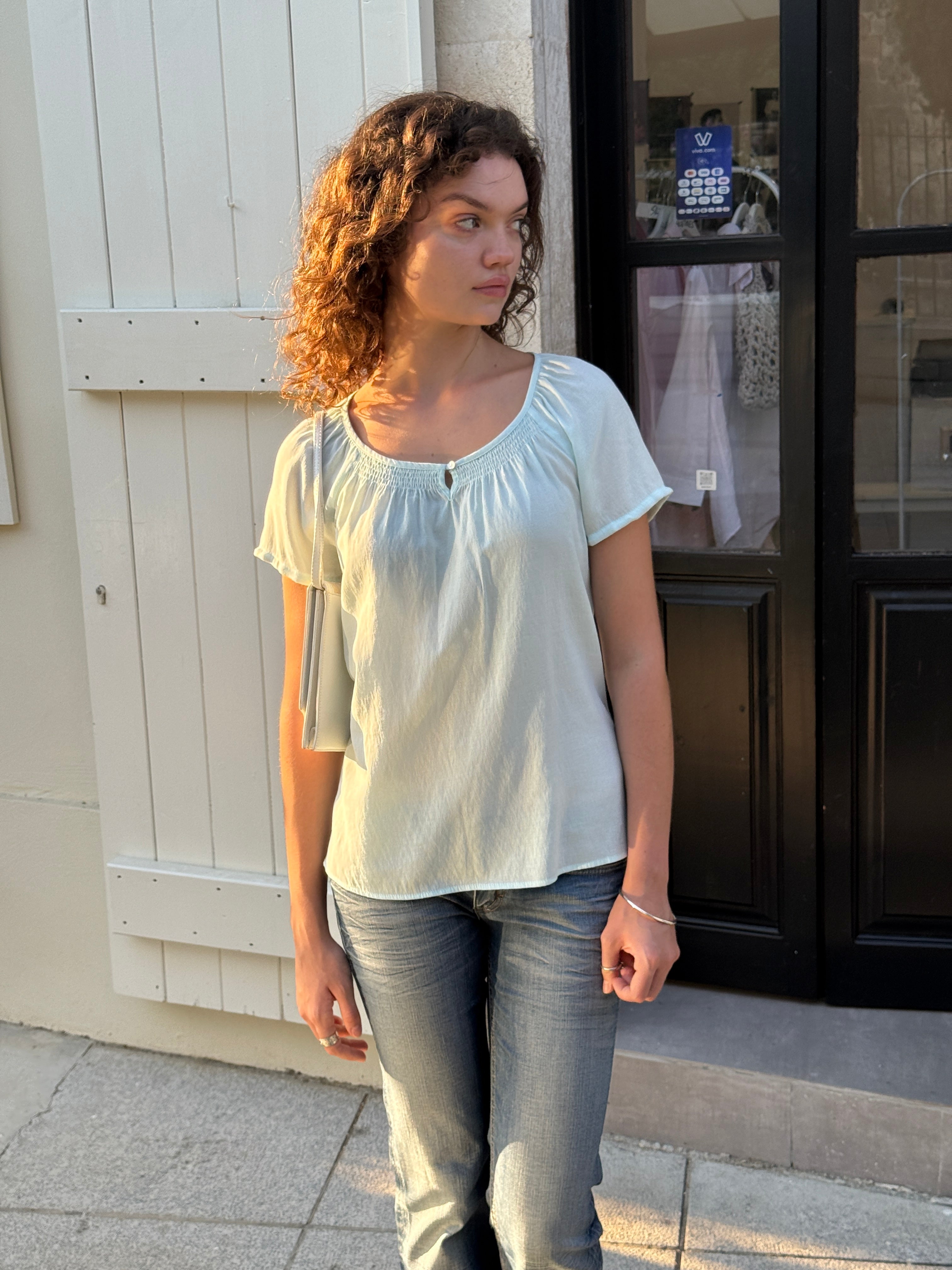 Aqua light summer top