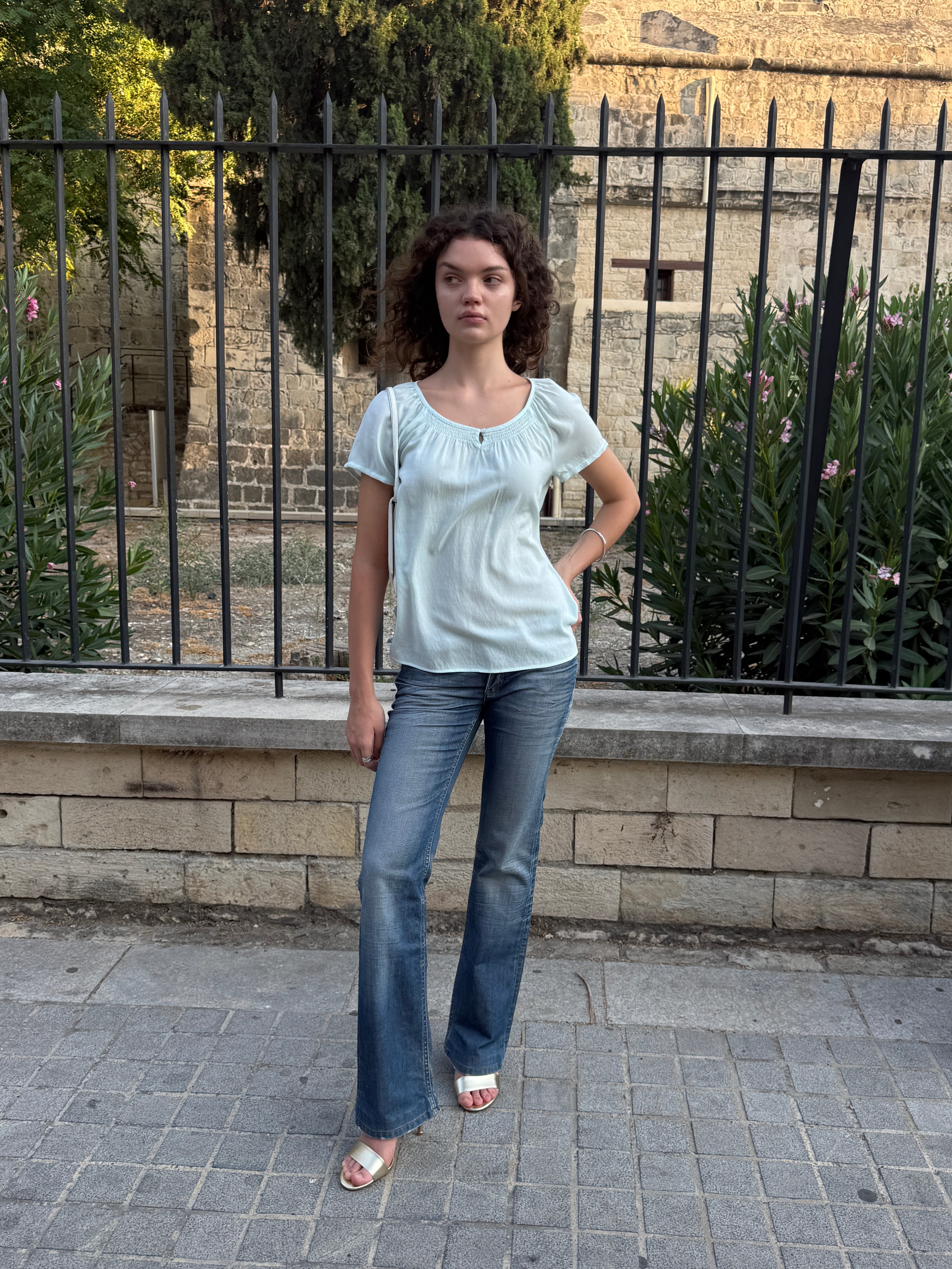 Aqua light summer top