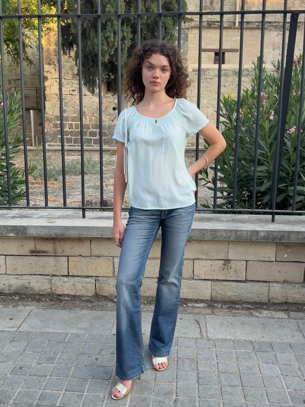 Aqua light summer top
