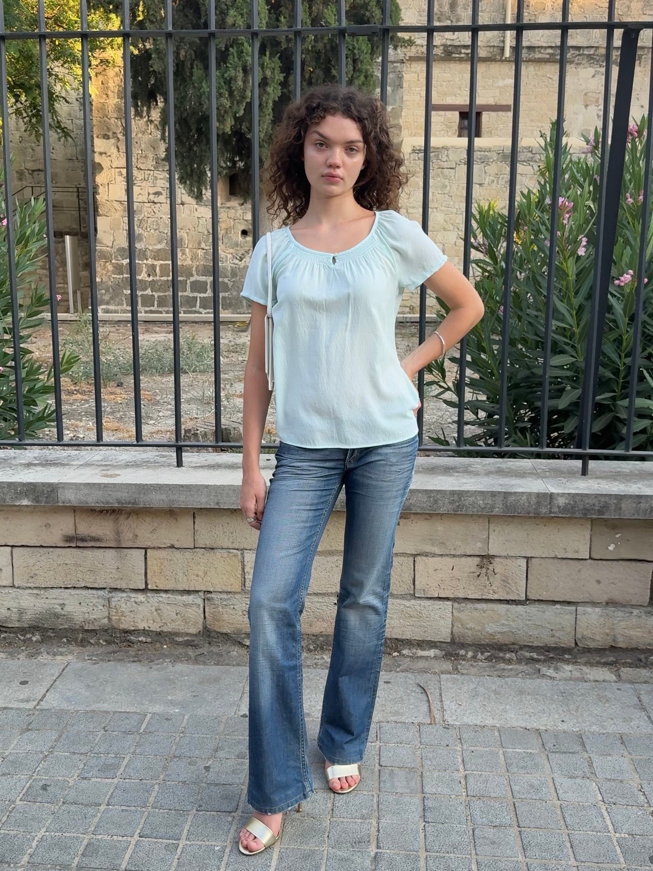 Aqua light summer top