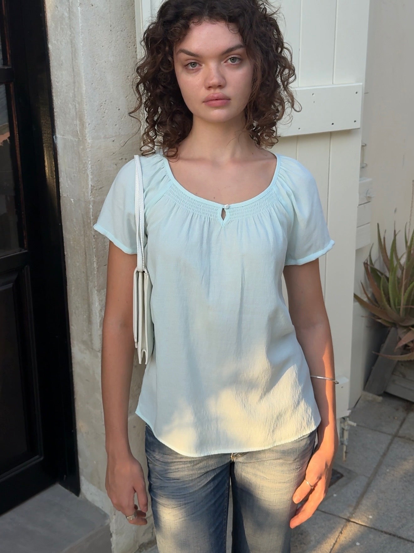 Aqua light summer top